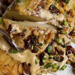 Caramelized Cabbage w/ Cashew Balsamic &amp; Date Walnut Crunch