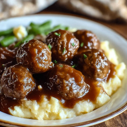 Tasty Slow Cooker Salisbury Meatballs