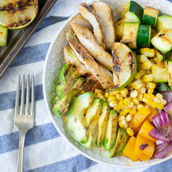Southwest Grilled Chicken And Veggie Bowls