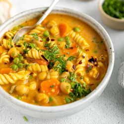 Vegan Chickpea Noodle Soup
