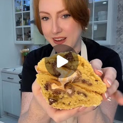 Cadbury Creme Egg Stuffed Giant Chocolate Chip Cookie