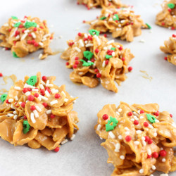Butterscotch Cornflakes Crunchies- No Bake Holiday Snack