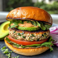 Juicy Turkey Burgers With Avocado And Chipotle Mayo