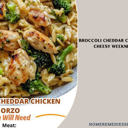 Broccoli Cheddar Chicken Orzo