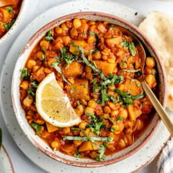 Butternut Squash, Chickpea &amp; Lentil Moroccan-spiced Stew