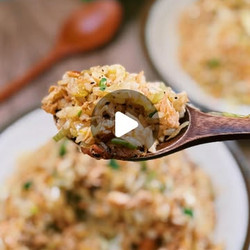 Golden Salmon Fried Rice In 20 Minutes