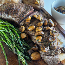 Cast-iron Montreal Tri-tip With Pan Dripping Mushroom Sauce