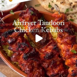 Airfryer Tandoori Chicken Skewers &amp; Rice