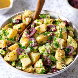Greek Potato Salad (no Mayo!)