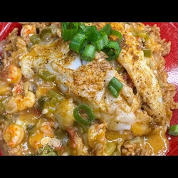 Blackened Flounder And Crawfish Etouffee