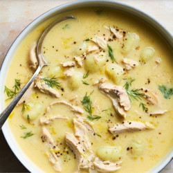 Avgolemono Chicken Soup With Gnocchi