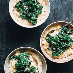 White Bean Risotto With Garlicky Greens