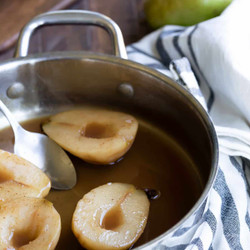 Cider Poached Pears