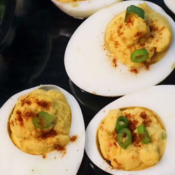 Bang Bang Deviled Eggs