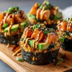 Spicy Salmon Rice Muffins