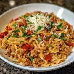 Savory Ground Turkey Orzo With Sun-dried Tomatoes