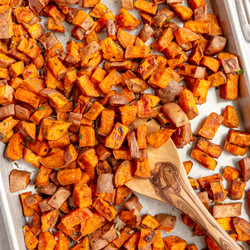 25-minute Roasted Diced Sweet Potatoes