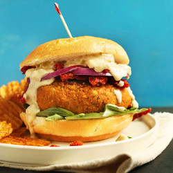Herbed Sun-dried Tomato Chickpea Burgers