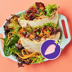 Mango-glazed Chicken Pitas With Zingy Garden Salad
