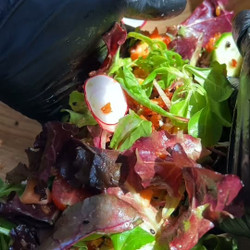 Salade De Riz Croustillant À La Truite, Vinaigrette Au Miso