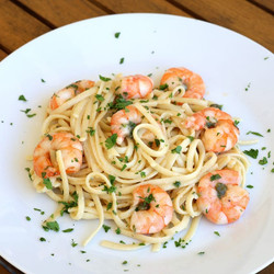 Garlic Lemon Shrimp Fettuccini