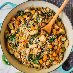 One Skillet Butternut Squash Gnocchi With Italian Sausage