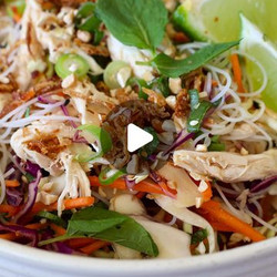 Chicken Vermicelli Salad With Tangy Lime Dressing