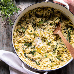 Souper Creamy Lemon Butter Cheesy Zucchini Orzo
