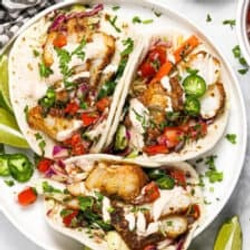 Baked Fish Tacos With Chipotle Lime Cream Sauce