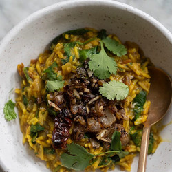Palak Khichdi (spinach, Rice And Red Lentils)