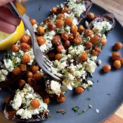 Zucchini Boats With Crispy Chickpeas And Feta