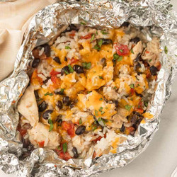 Easy Chicken Enchilada Foil Packet Meal