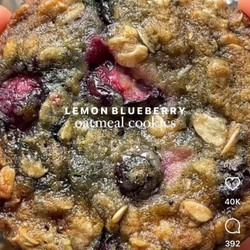 Blueberry Lemon Oatmeal Cookies
