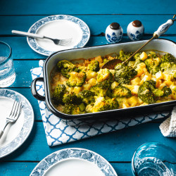 Veganer Kartoffel-brokkoli-auflauf