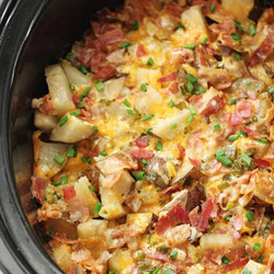 Slow Cooker Loaded Chicken And Potato Casserole Recipe