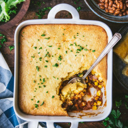 Pulled Pork Casserole With Cornbread Topping