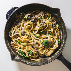 Creamy Spinach And Mushroom Pasta Recipe · I Am A Food Blog