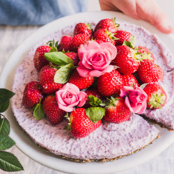 Strawberry Chia Pudding Tart With Granola Crust