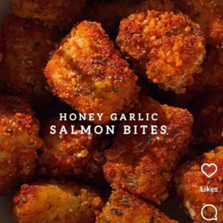 Crispy Honey Garlic Salmon Bites
