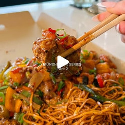 Chinese Munchie Box - Sweet And Sour Chicken, Salt And Pepper Chicken, And Noodles