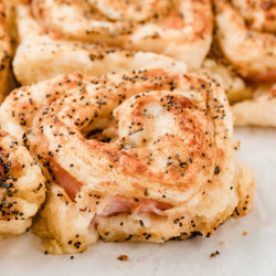 Baked Sourdough Ham And Cheese Roll Ups