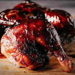Smoked Spatchcock Chicken With Cherry Chipotle Bbq Sauce