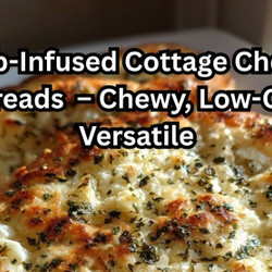 Garlic Herb Cottage Cheese Flatbreads