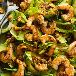 Shrimp And Avocado Salad With Peanut Dressing