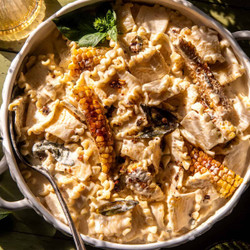 Brown Butter Corn Pasta Alfredo