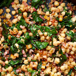 Swiss Chard With Garbanzo Beans