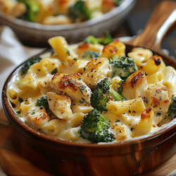 Chicken And Broccoli Baked Alfredo
