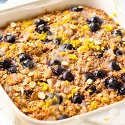 Lemon Blueberry Baked Oatmeal