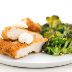 Chicken Kiev With Goat Cheese Butter And Garlic Broccoli
