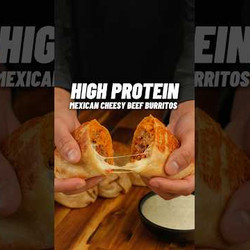High Protein Mexican Cheesy Beef Burritos